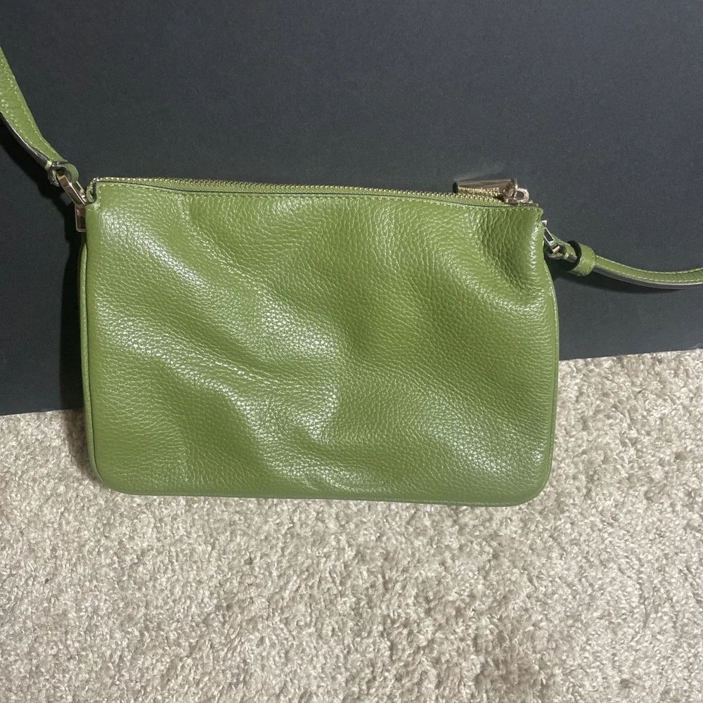 Kate Spade Olive Green‎ Pebbled Leather Shoulder Bag